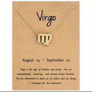 Virgo Zodiac Symbol Pendant Necklace